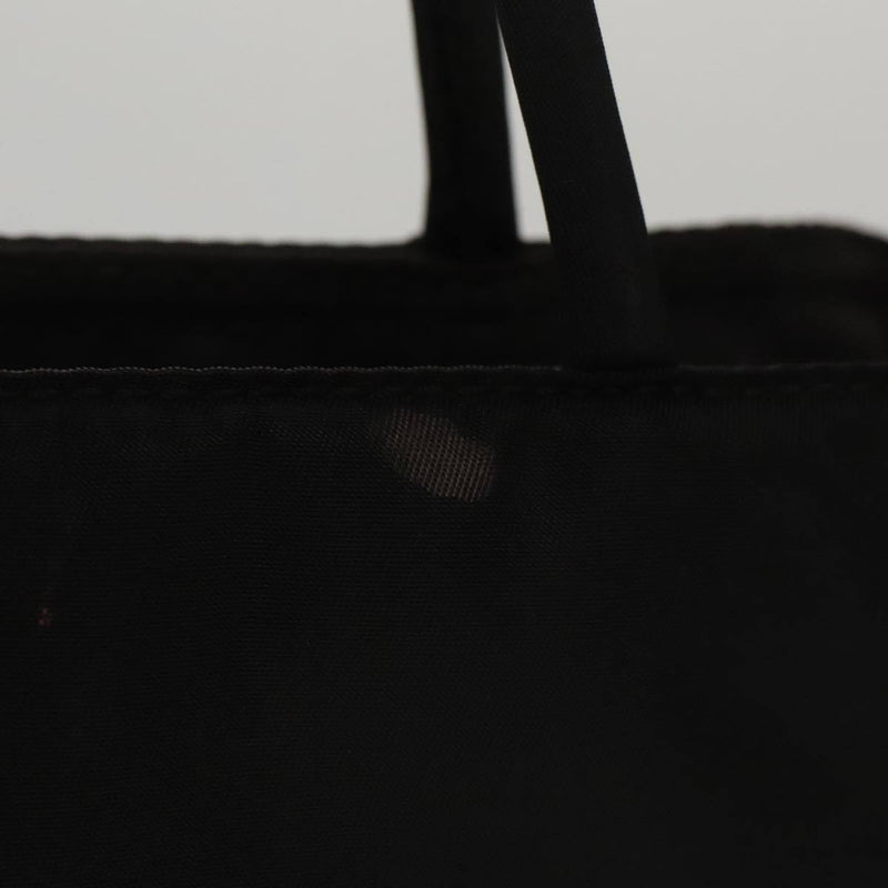 Prada Tote Bag Nylon Black Silver