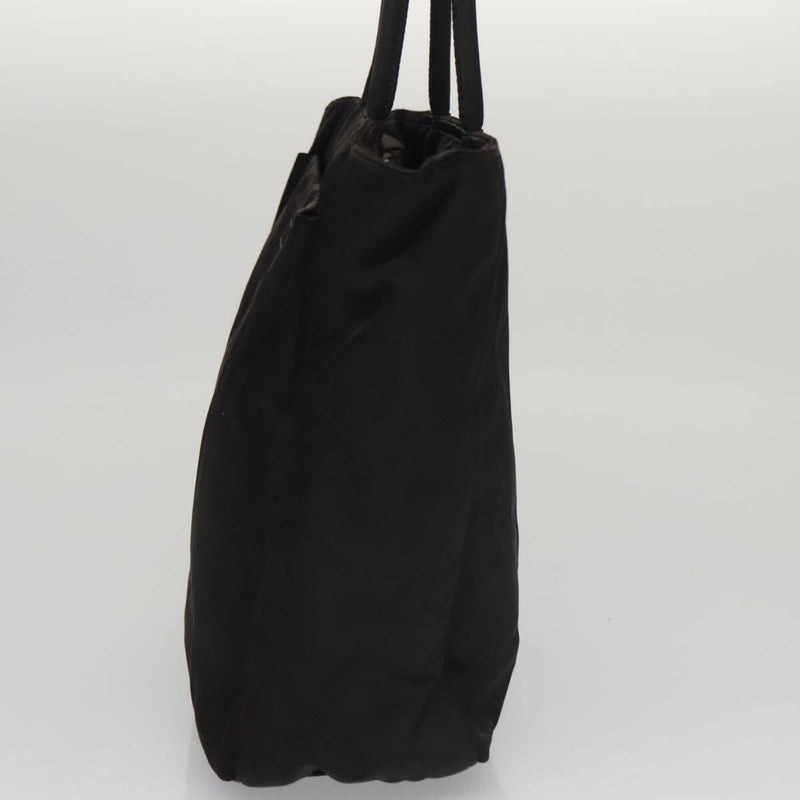 Prada Tote Bag Nylon Black Silver