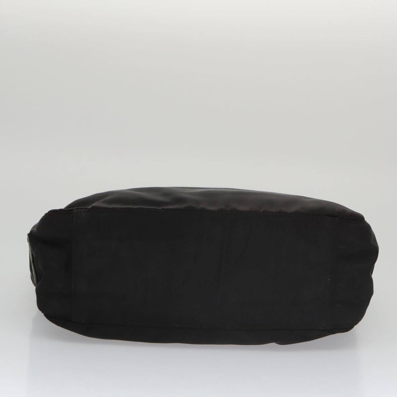 Prada Tote Bag Nylon Black Silver