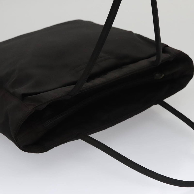 Prada Tote Bag Nylon Black Silver