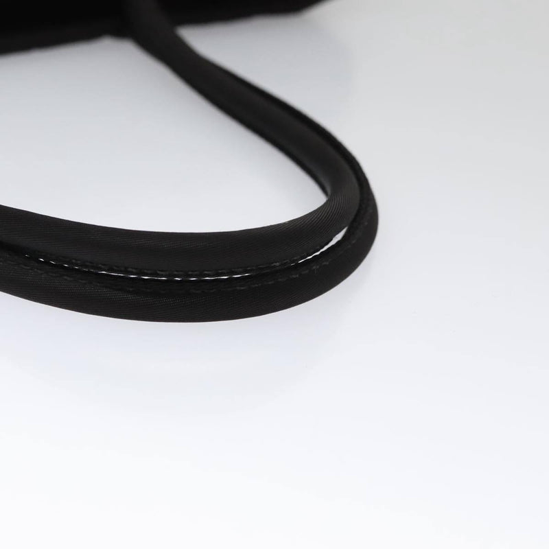 Prada Tote Bag Nylon Black Silver
