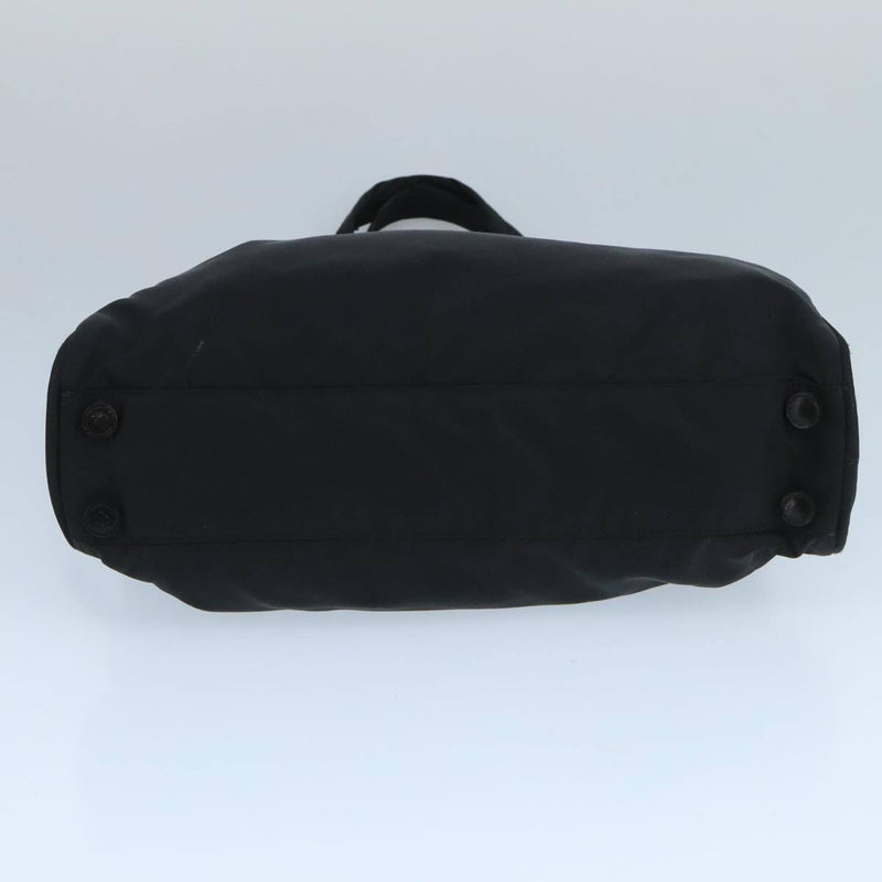 Prada Tote Bag Nylon Black Silver