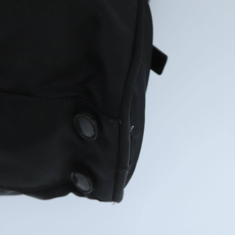 Prada Tote Bag Nylon Black Silver