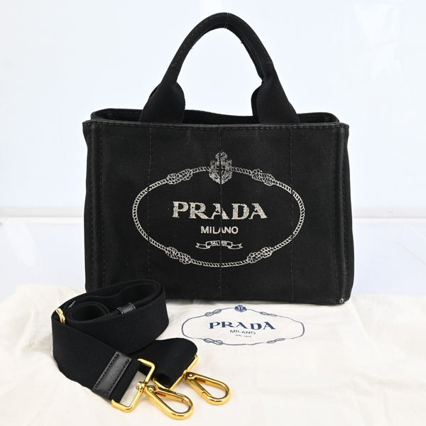 Prada Logos Canapa Canvas 2Way