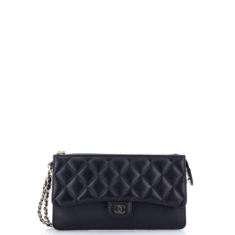 Chanel Classic Flap Zip Wristlet Pouch