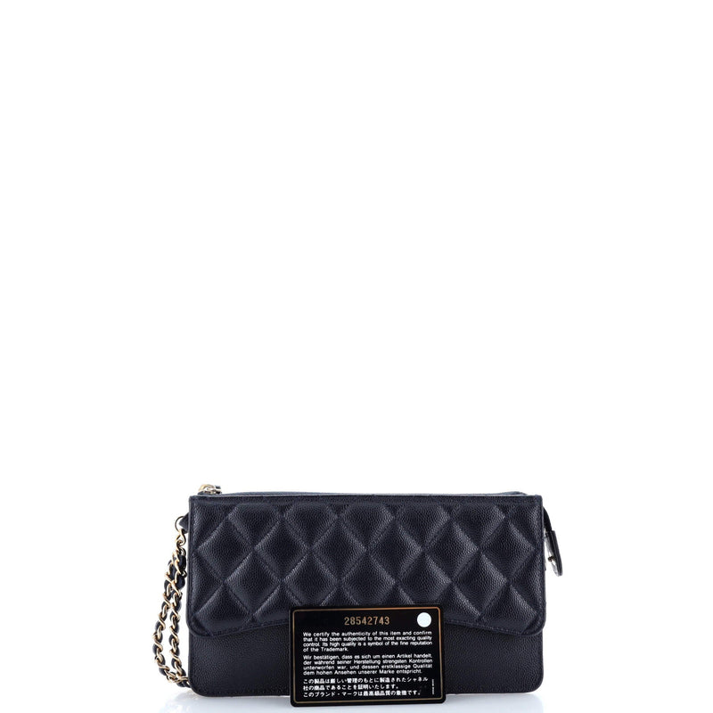 Chanel Classic Flap Zip Wristlet Pouch