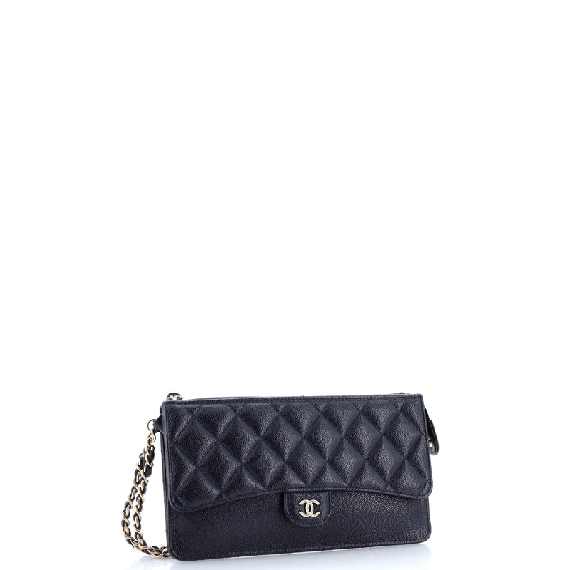 Chanel Classic Flap Zip Wristlet Pouch