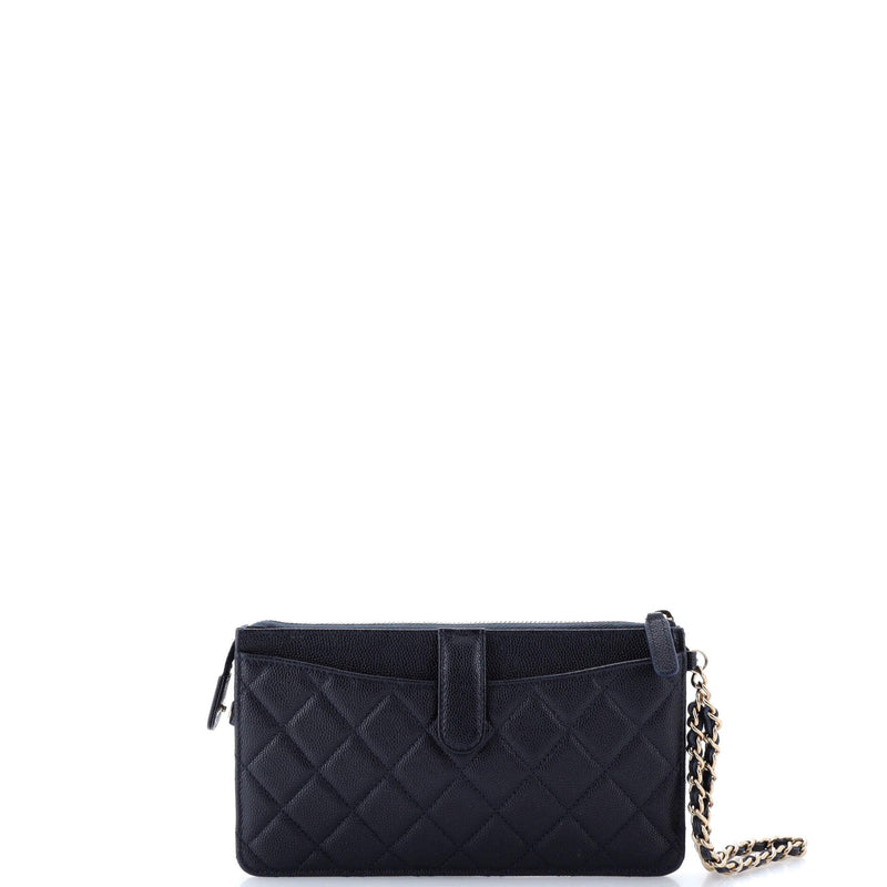 Chanel Classic Flap Zip Wristlet Pouch