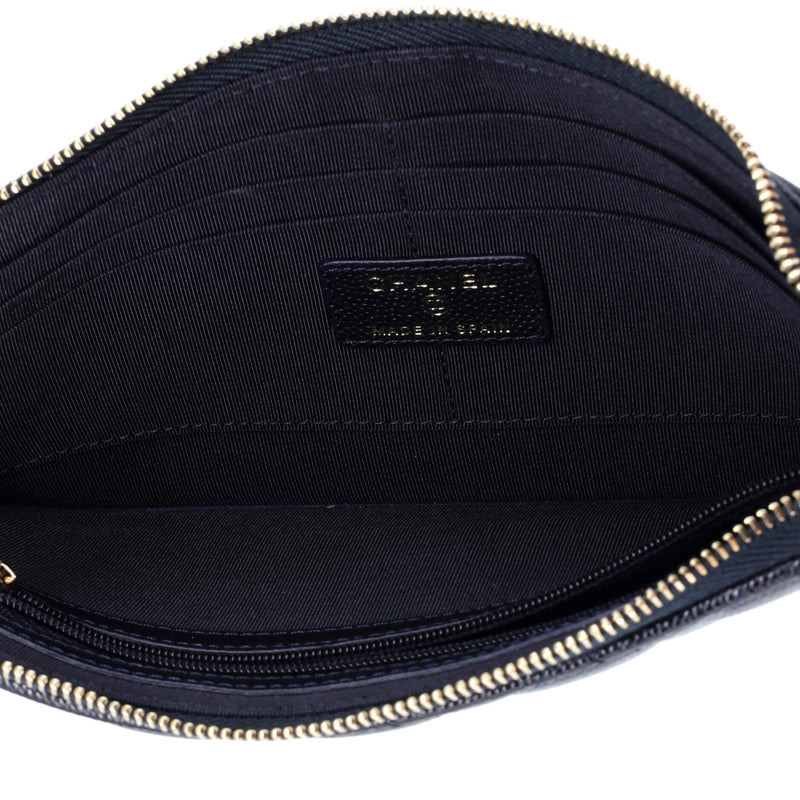 Chanel Classic Flap Zip Wristlet Pouch