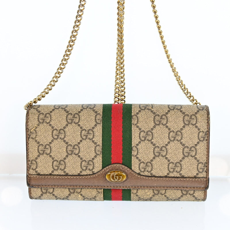 Gucci Ophidia Gg Supreme Leather Sherry