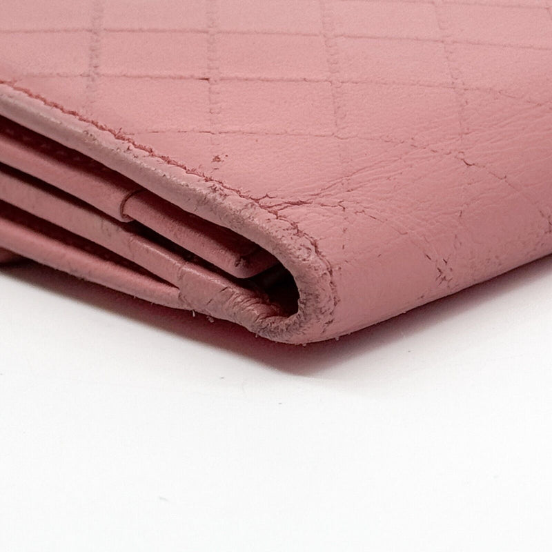 Chanel Bicolore Trifold Long Wallet Pink