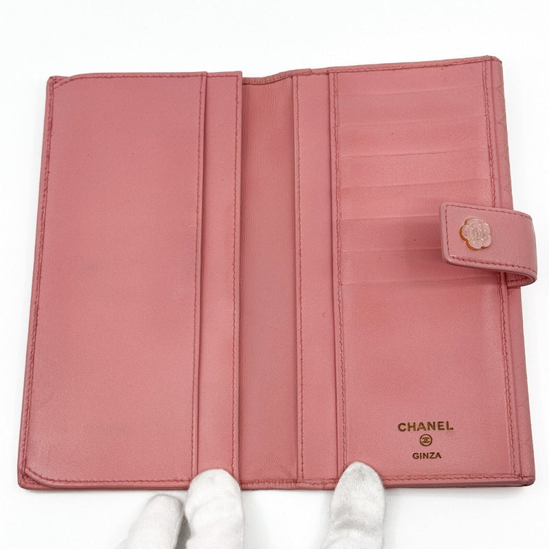 Chanel Bicolore Trifold Long Wallet Pink