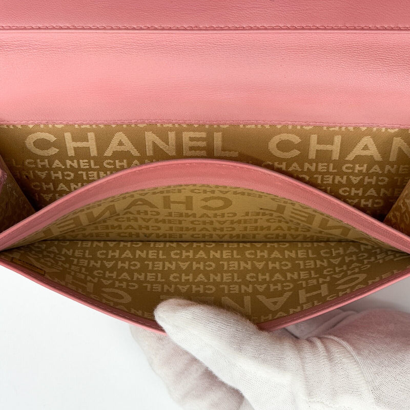 Chanel Bicolore Trifold Long Wallet Pink