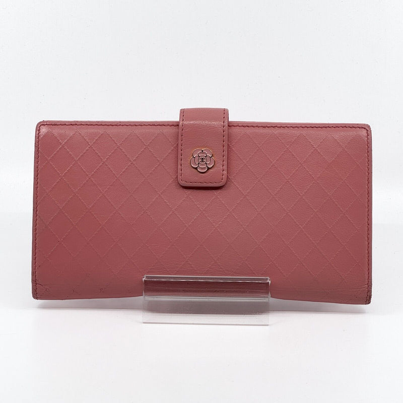 Chanel Bicolore Trifold Long Wallet Pink