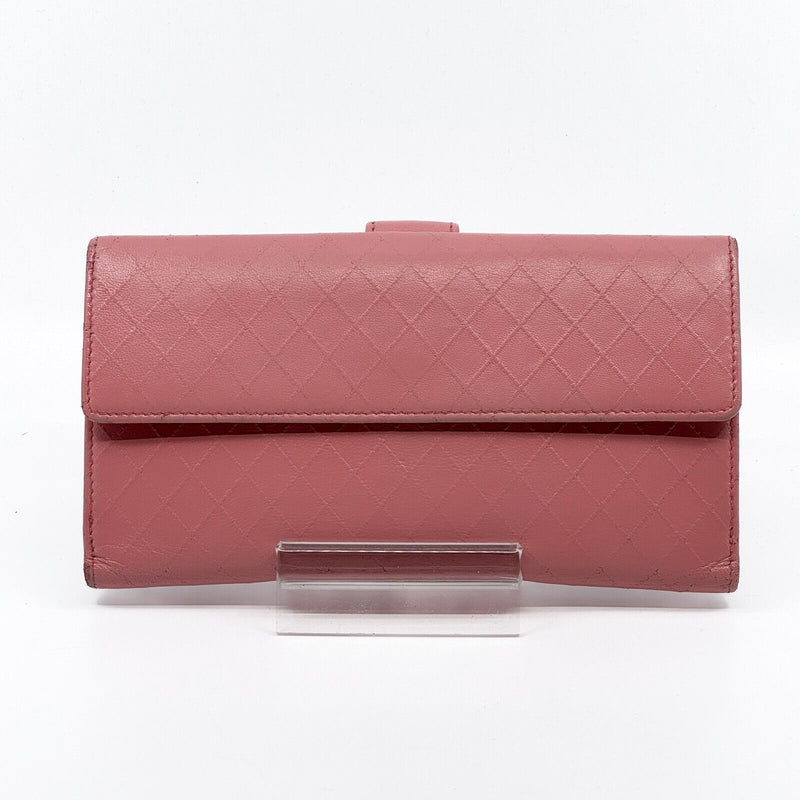 Chanel Bicolore Trifold Long Wallet Pink