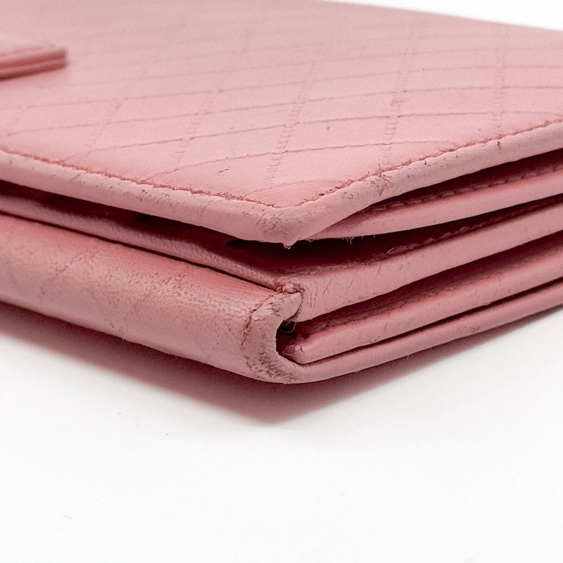 Chanel Bicolore Trifold Long Wallet Pink