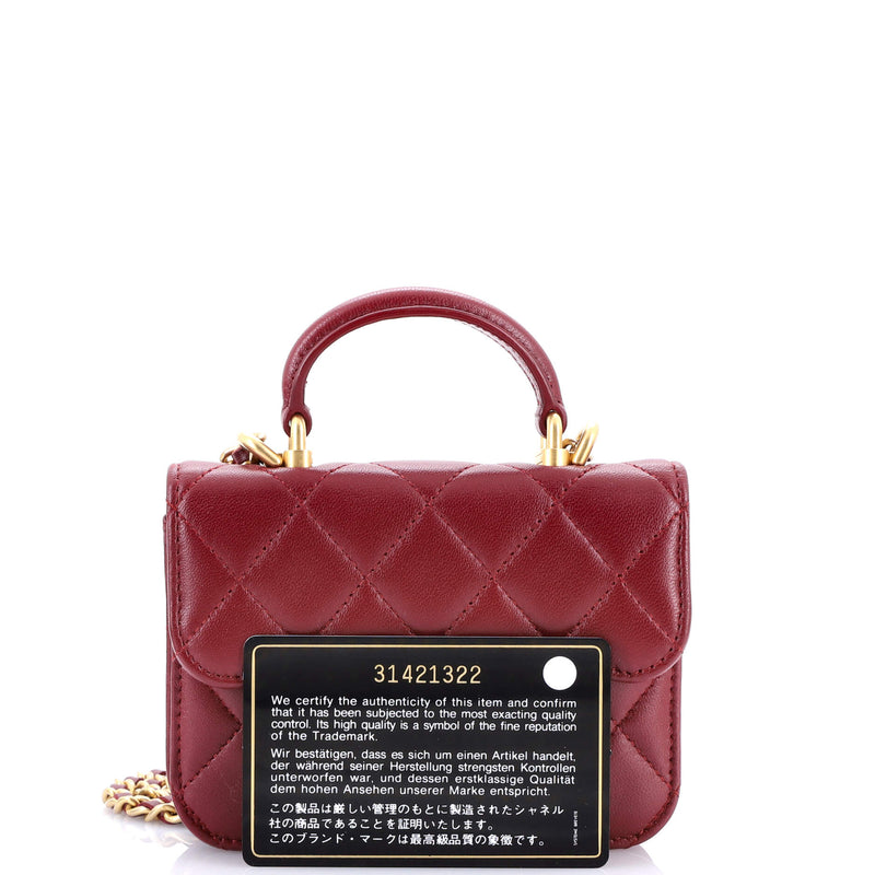 Chanel Top Handle Flap Coin Purse With