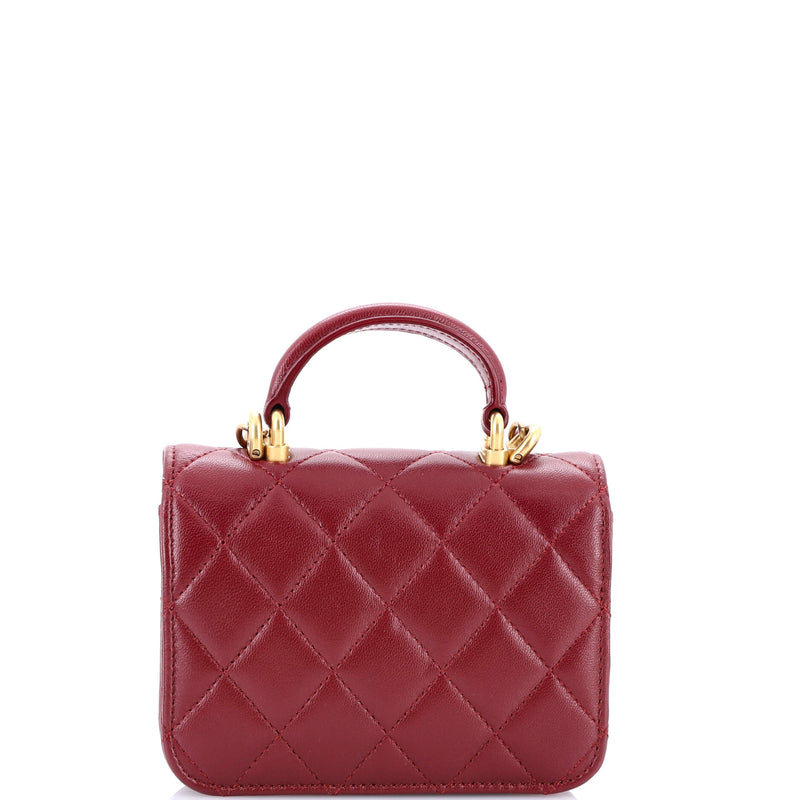 Chanel Top Handle Flap Coin Purse With