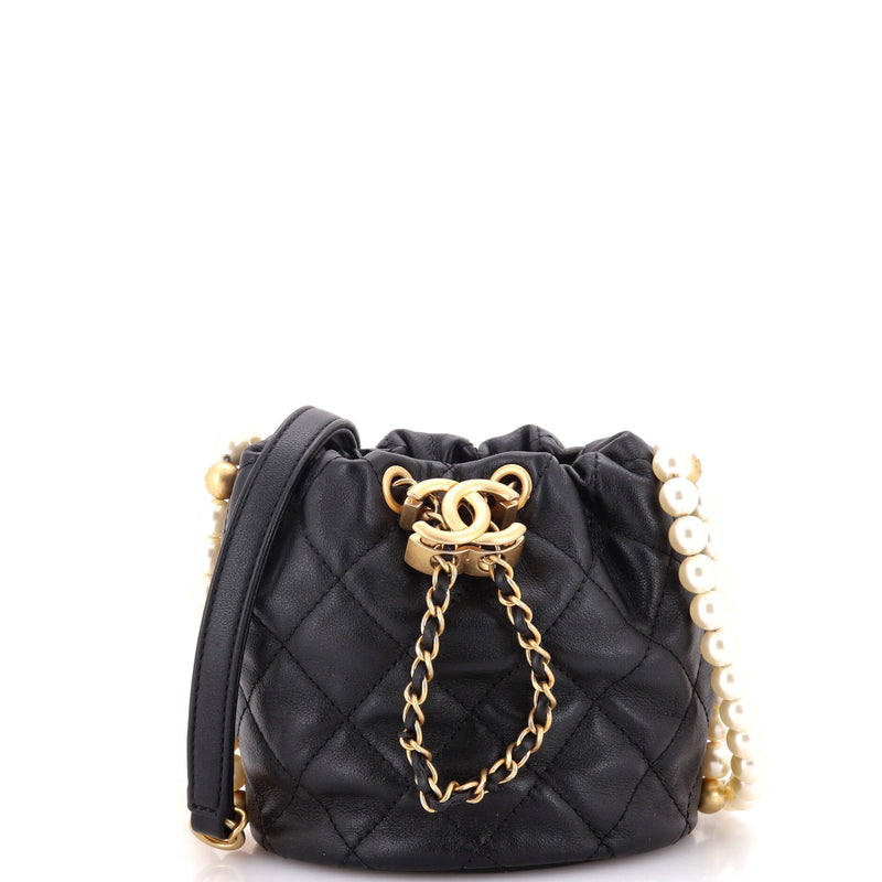 Chanel About Pearls Bucket Bag Quilted