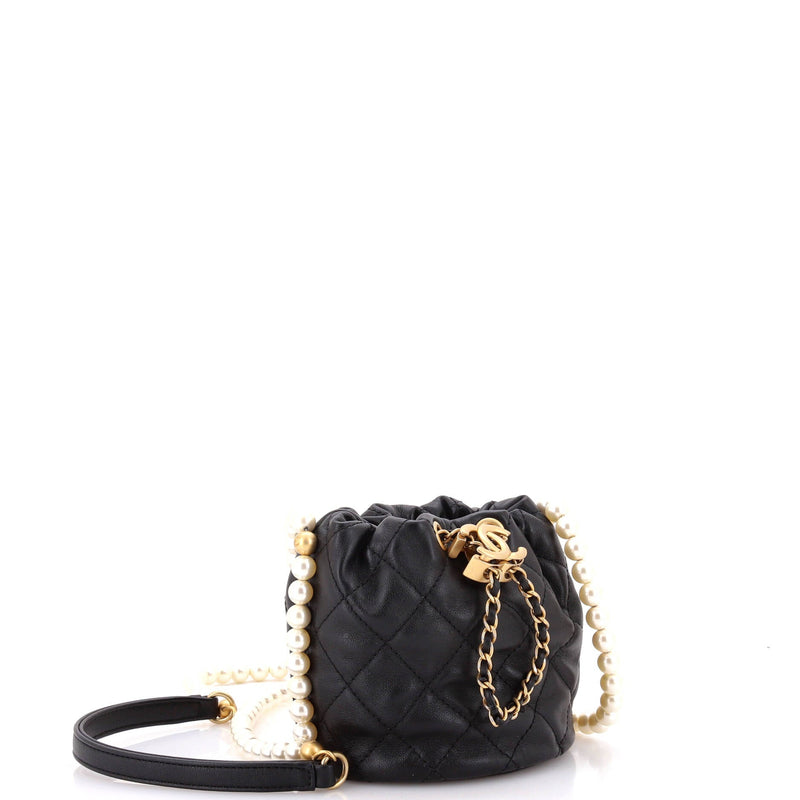 Chanel About Pearls Bucket Bag Quilted