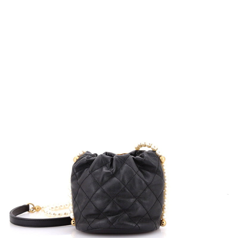Chanel About Pearls Bucket Bag Quilted