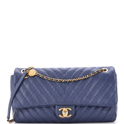 Chanel Medallion Charm Flap Bag Chevron