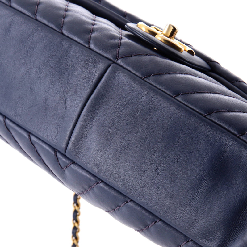 Chanel Medallion Charm Flap Bag Chevron