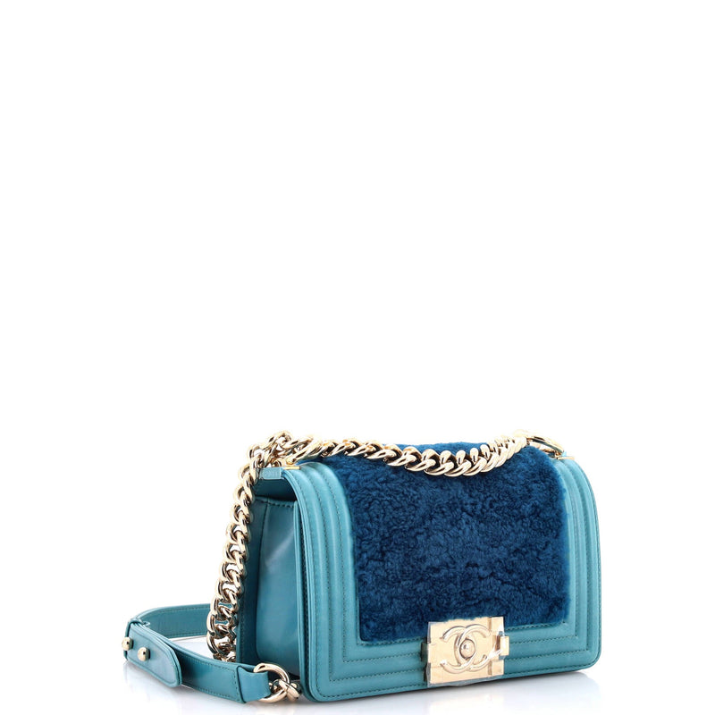 Chanel Boy Flap Bag Shearling With