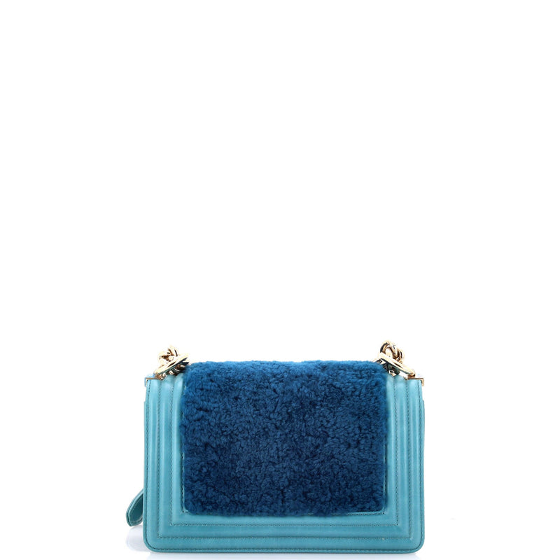 Chanel Boy Flap Bag Shearling With