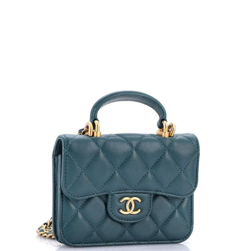Chanel Top Handle Flap Coin Purse With