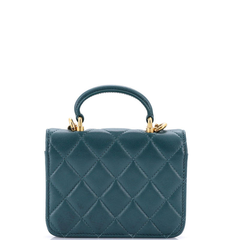 Chanel Top Handle Flap Coin Purse With
