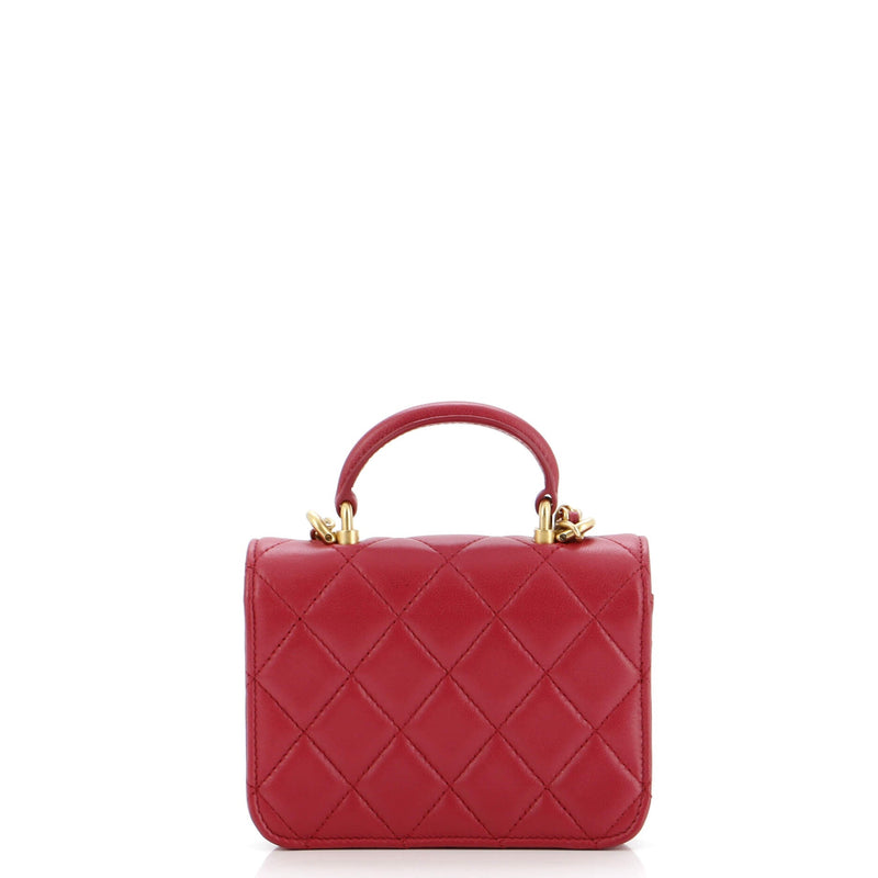 Chanel Top Handle Flap Coin Purse With