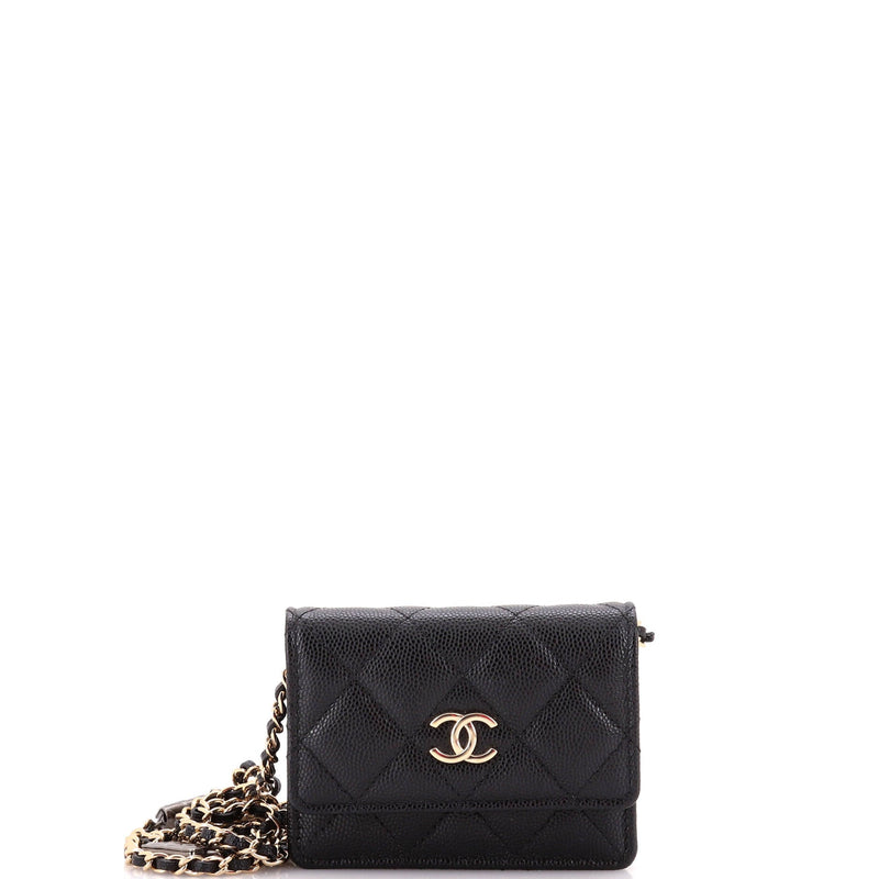 Chanel Flap Card Holder On Chain With