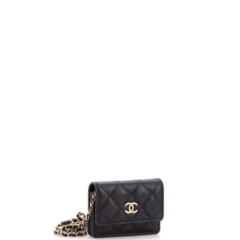 Chanel Flap Card Holder On Chain With