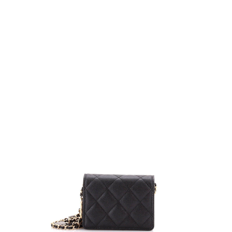 Chanel Flap Card Holder On Chain With