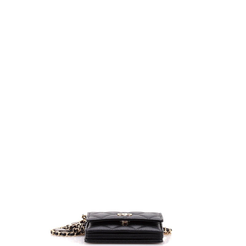 Chanel Flap Card Holder On Chain With