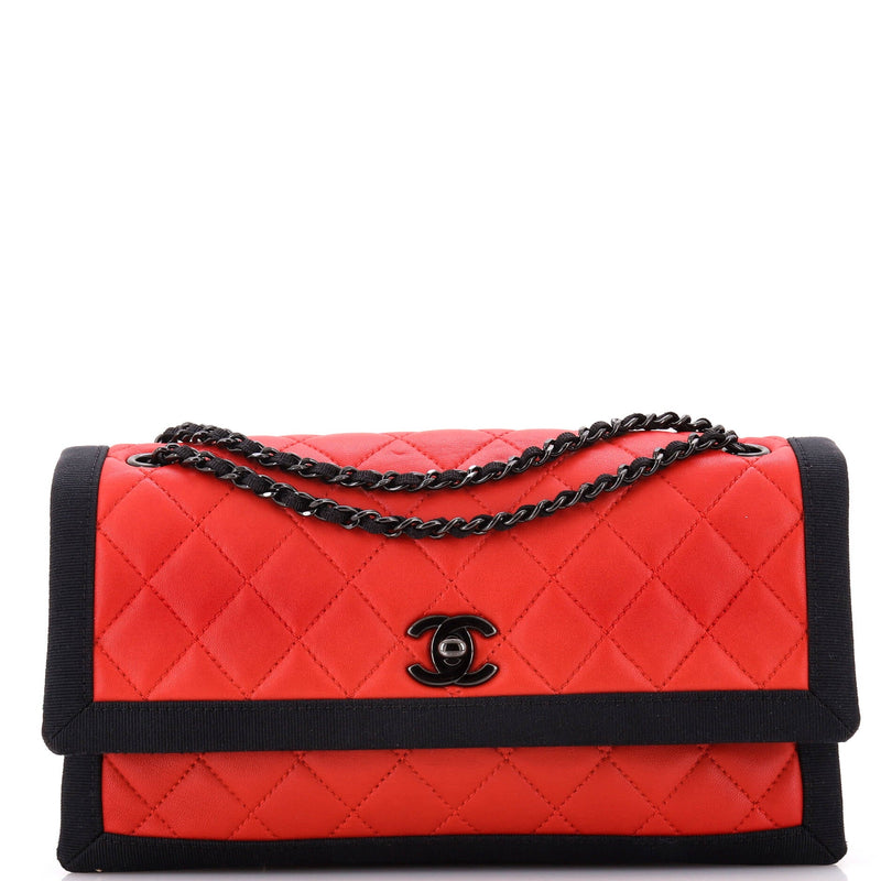 Chanel Two Tone Flap Bag Quilted