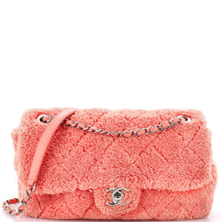 Chanel Cc Chain Flap Bag Quilted Terry