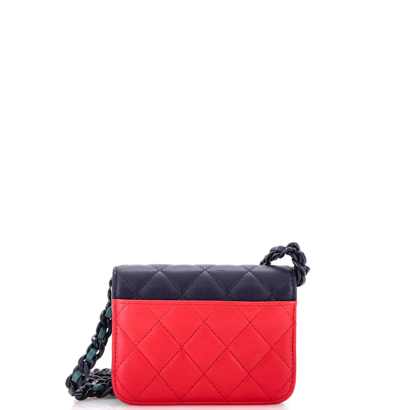 Chanel Resin Chain Flap Card Holder On