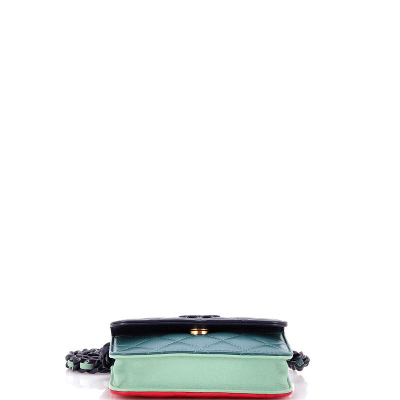 Chanel Resin Chain Flap Card Holder On