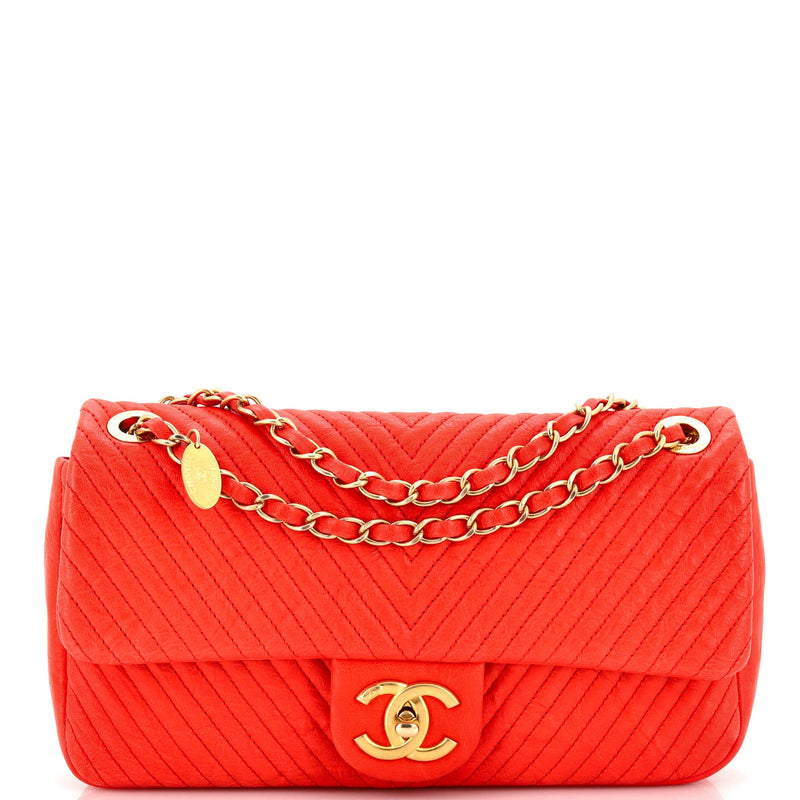 Chanel Medallion Charm Flap Bag Chevron