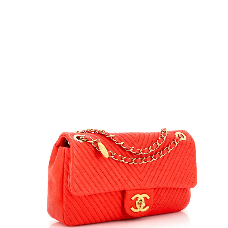 Chanel Medallion Charm Flap Bag Chevron