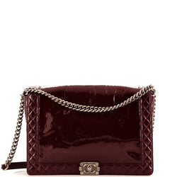 Chanel Reverso Boy Flap Bag Patent Large