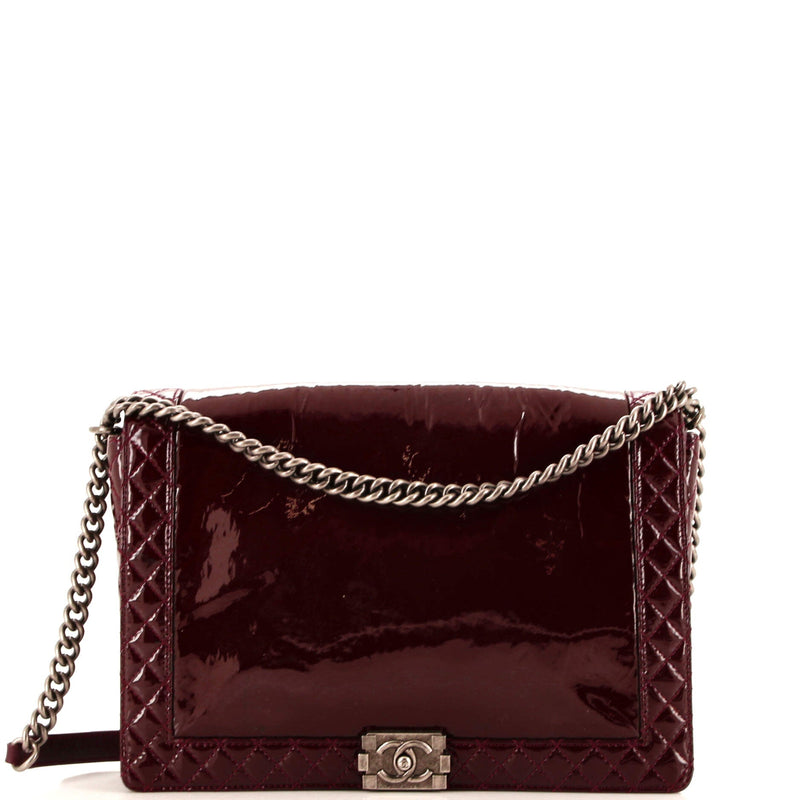Chanel Reverso Boy Flap Bag Patent Large