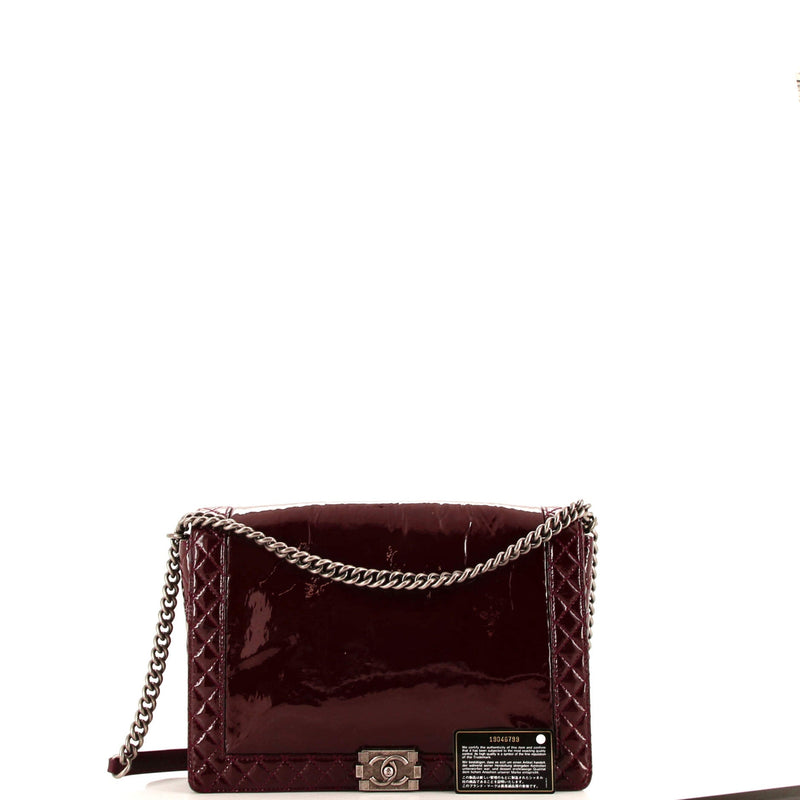 Chanel Reverso Boy Flap Bag Patent Large