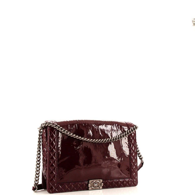 Chanel Reverso Boy Flap Bag Patent Large