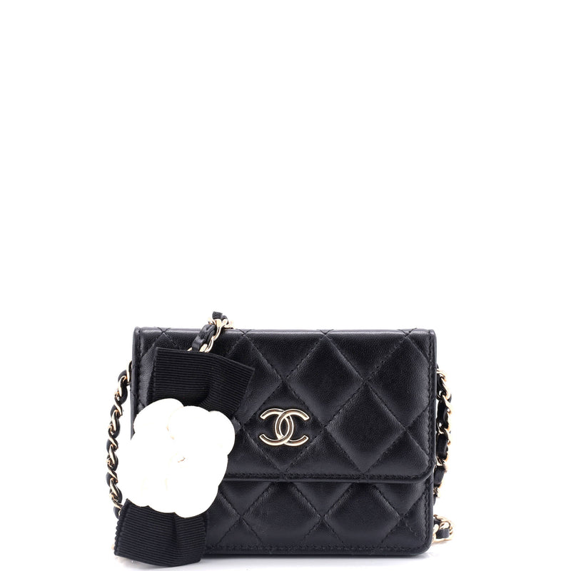 Chanel Camellia Bow Flap Card Holder