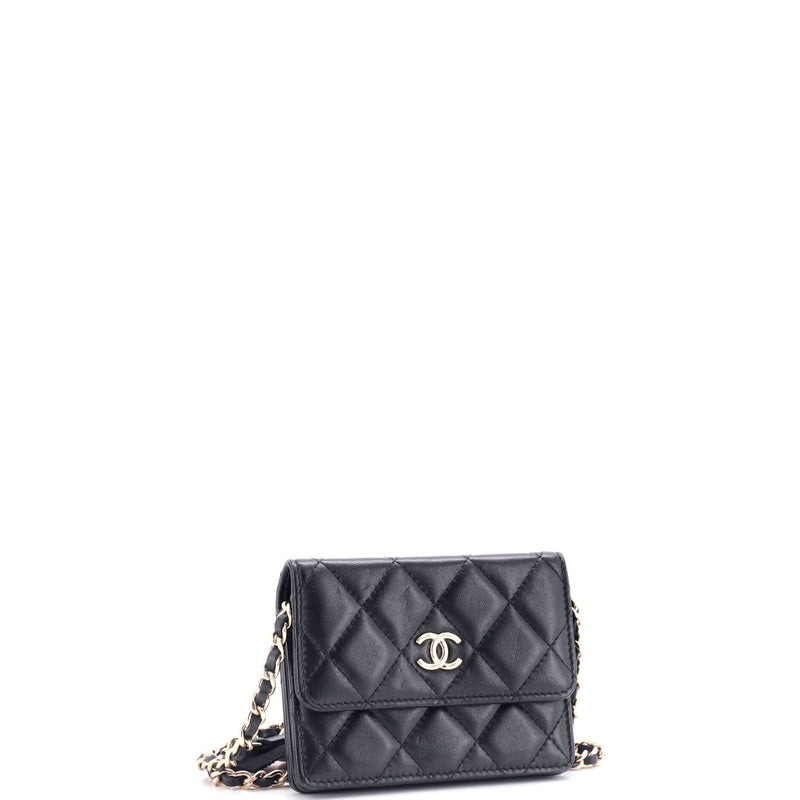 Chanel Camellia Bow Flap Card Holder