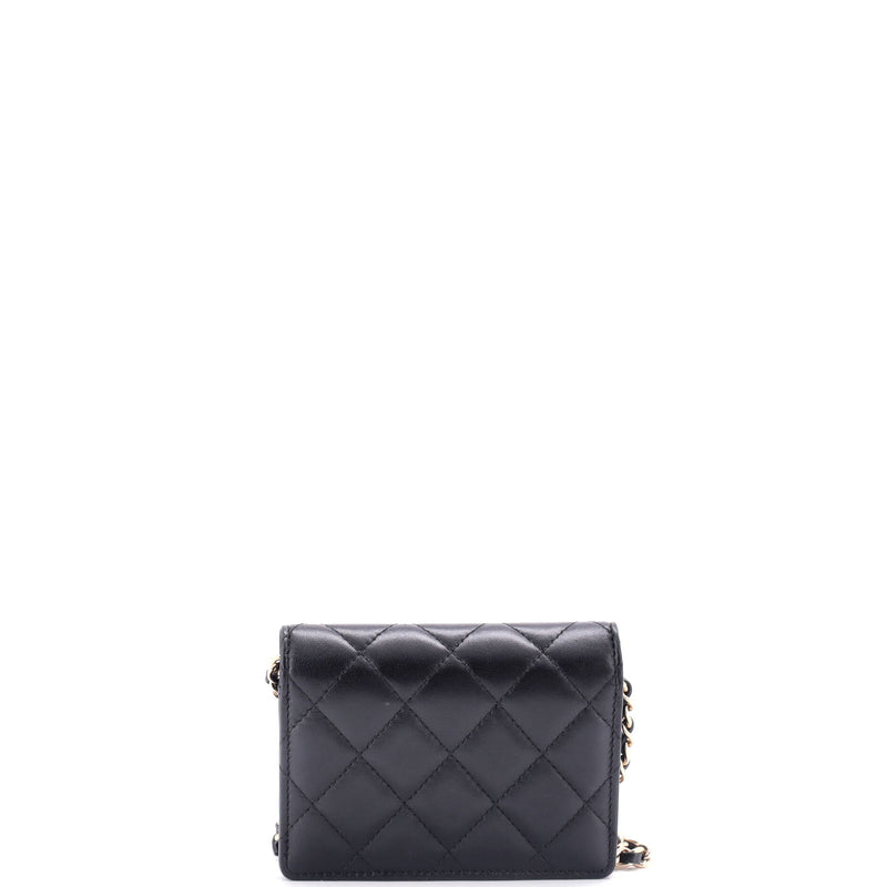 Chanel Camellia Bow Flap Card Holder