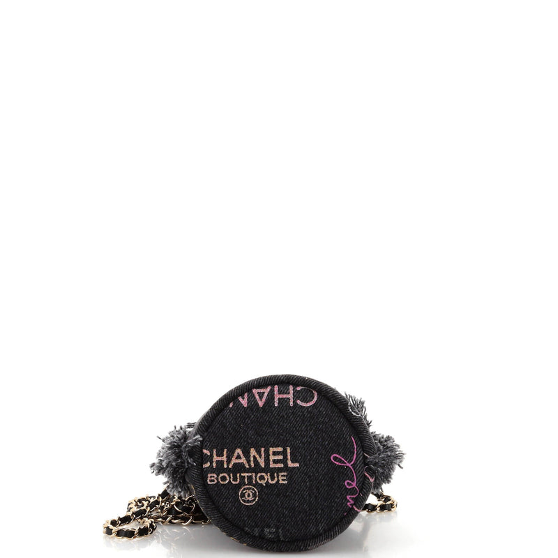 Chanel Denim Mood Chain Bucket Bag Logo